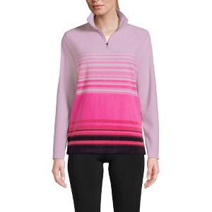 Lands' End Women's Anyweather Fleece Quarter Zip Pullover - 1 of 4