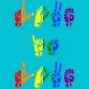 Adult Design By Humans Love Is Love Sign Language Pride By ToruSanogawa T-Shirt - 2 of 2