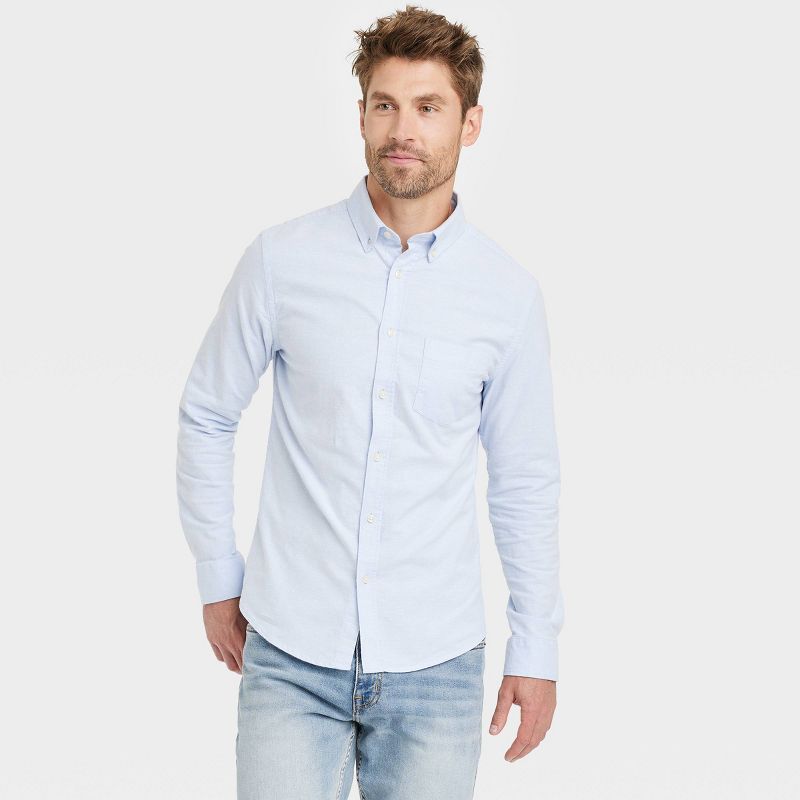 Men's Long Sleeve Collared Button-Down Oxford Shirt - Goodfellow & Co™ , 1 of 5