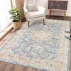 Vintage Large Living Room Rug Non Slip Backing, Washable Low Pile, Non-Shedding, Foldable Ultra-Thin Carpet for Office Bedroom - 4 of 4