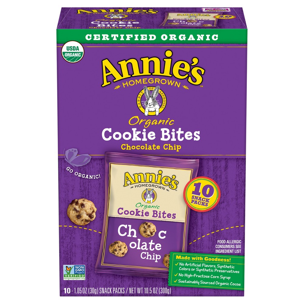 UPC 013562493944 - Annie s Organic Chocolate Chip Cookie Bites 10 ...