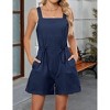 Women's Shorts Romper Casual Summer Jumpsuit With Side Pockets - 2 of 4