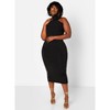 Rebdolls Women's Poise Cotton Midi Bodycon Dress - 3 of 4
