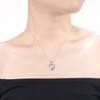 Fashionable and elegant heart pendant neckalce with a timeless design, perfect for adding a touch of sophistication to any outfit - image 2 of 3