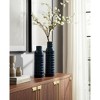 Modern Elegant Ribbed Ceramic Vase - Decorative Accent for Home, Office, Living Room, or Bedroom - Casual Modern - 2 of 4