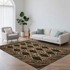 Modern Washable Area Rug, Checkered Leopard Print Floor Cover with Non Slip Backing, Low Pile Stain Resistant Indoor Carpet - 2 of 4