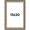 PosterPalooza | Ornate Silver Picture Frame - UV Acrylic, Foam Board Backing, Hanging Hardware - 2 of 4