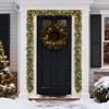 Garland, pre-installed LED lights, outdoor Christmas decoration suitable for front doors and indoor use, battery-powered, flame-retardant PVC - 3 of 4