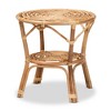 bali & pari 3pc Alleta Rattan Living Room Set Natural/Brown: Bohemian Style, No Assembly, Round Table Set - image 3 of 4