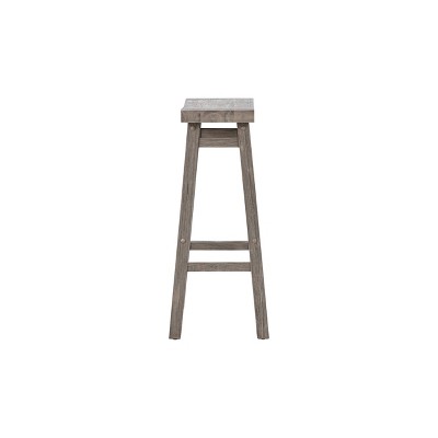 Sonoma 29" Storm Gray Wire-Brush Saddle Barstool