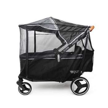 Keenz Folding Collapsible Mosquito Netting Sun Shade Protection Cover Accessory with Zippered Opening for the 7S 2 Passenger Wagon, Black (Net Only)