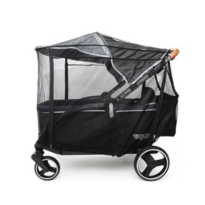 Keenz Folding Collapsible Mosquito Netting Sun Shade Protection Cover Accessory with Zippered Opening for the 7S 2 Passenger Wagon, Black (Net Only), 1 of 3