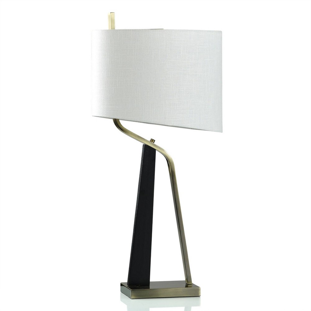 Photos - Floodlight / Street Light Domino Abstract Mid-Century Modern Slanted Design Table Lamp - StyleCraft