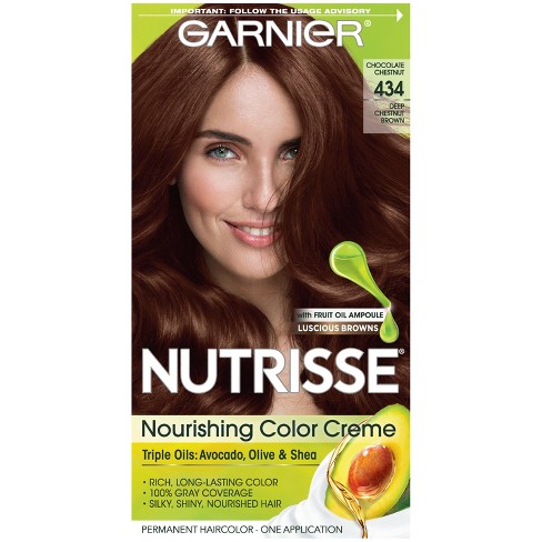 Garnier Nutrisse Nourishing Color Creme 434 Deep Chestnut Brown Target