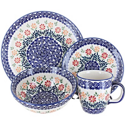 Blue Rose Polish Pottery Manufaktura Dinnerware (4PC)