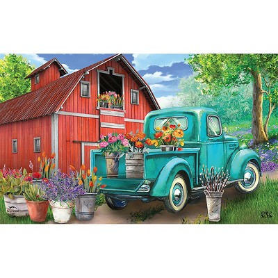 Briarwood Lane Winter on The Farm Doormat Tractor Barn Indoor/Outdoor 18x30