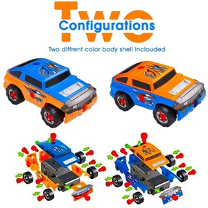 JuzToys 35 piece set Build Your Own Race Cars Project Kit Toy - 1 of 3