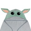 Lambs & Ivy Star Wars The Child/Baby Yoda/Grogu Gray Hooded Baby Bath Towel - 2 of 4