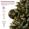 HOMDOX 7.5ft Prelit Spray White Artificial Christmas Tree, Premium Hinged Pine Lighted Holiday Tree, 1346 Dense Branch Tips, 550 Lights, 80 Pine Cones - 4 of 4