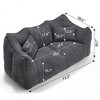 GDFStudio Tennyson Modern 73.2" Chenille Upholstered Loveseat with 2 Pillows - 3 of 4
