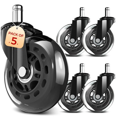 EXRACING 5PCS Office Chair Wheels, Upgraded Heavy Duty Caster Wheel for Gaming Chairs