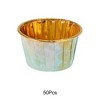 Unique Bargains Cupcake Liners Texture Pattern Disposable Laminated Paper 2.76"x1.54" 50 Pcs - 4 of 4