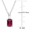 EVERLY JEWELRY | Sterling Silver Pendant with Gemstone and Created Gemstone – Multiple Stone Options - 3 of 4