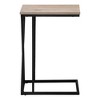 Monarch Specialties ACCENT TABLE - 25"H / DARK TAUPE / BLACK METAL - 2 of 3