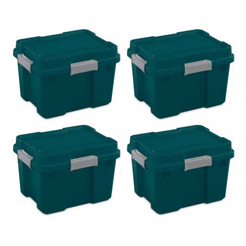 Sterilite 30 Gal Gasket Tote Heavy Duty Stackable Storage Bin with