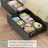 Upholstered Platform Bed Frame with Adjustable Headboard, 2 Built-In Storage Drawers & Wooden Slat Support, No Box Spring Required - 3 of 4
