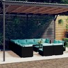 vidaXL Garden Lounge Set Black PE Rattan Large Garden Lounge Set - 2 of 4