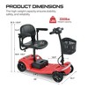 Scooters for Adults 4 Wheel Powered Mobility Scooters Folding Electric Bike for Seniors 330 lbs Capacity Bicycle 20 Miles LED Light - 3 of 4