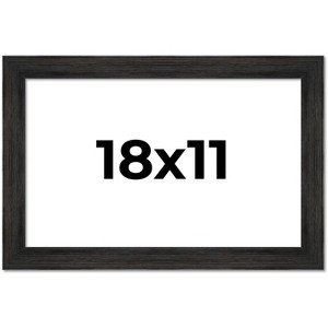 PosterPalooza | 18x11 Wide Barnwood Picture Frame, UV Acrylic, 6 Finishes - Grey, Brown, White, and Black - 1 of 4