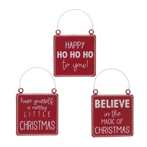 Melrose Holiday Sentiment Ornament (Set of 6) - 1 of 4