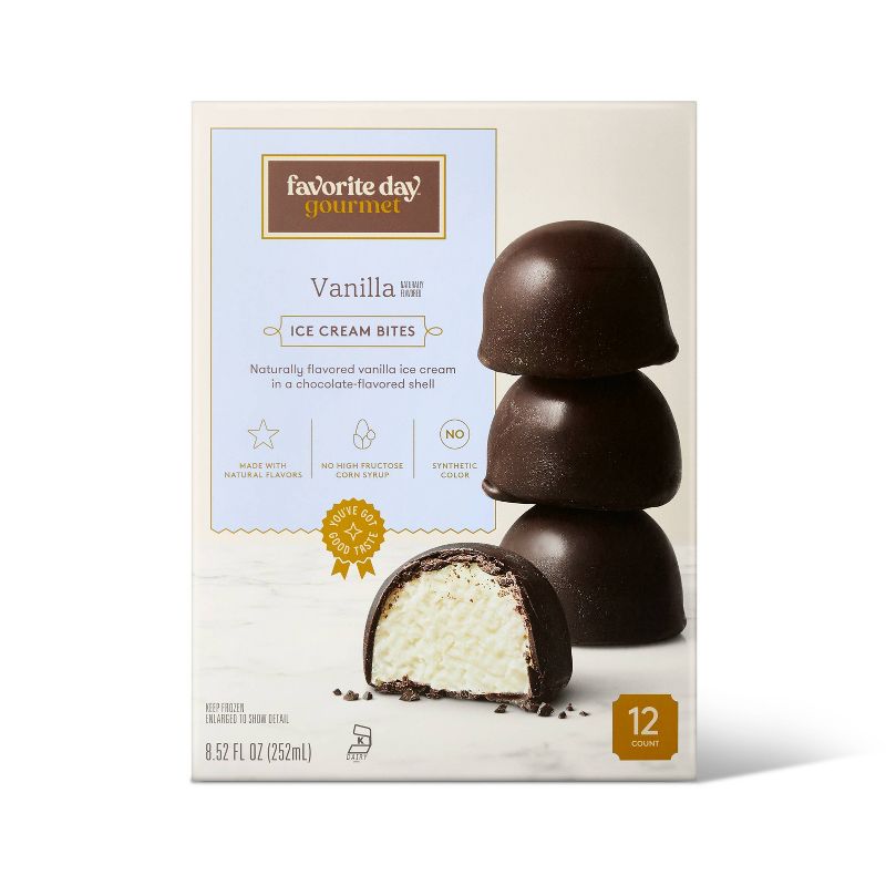 Vanilla Flavored Ice Cream Bites - 8.52oz/12ct - Favorite Day&#8482;, 1 of 7