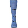 Memoi Men's Whales Rayon From Bamboo Crew Socks Azure 10-13 - 2 of 4
