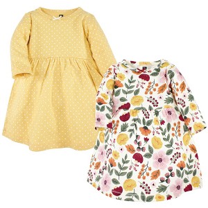 Hudson Baby Girl Cotton Dresses, Fall Botanical - 1 of 4