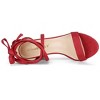 Allegra K Women's Back to College Open Toe Lace Up Chunky High Heels Strappy Sandals - 4 of 4