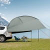 VEVOR Vehicle Awning, Large 10' x 7' Shade Coverage Car Side Awning, PU2000mm UV50+ Car Awning with Extended Side Canopies and Portable Storage Bag - 2 of 4