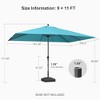 PURPLE LEAF Patio Umbrella Outdoor Table Umbrella Aluminum Frame Market Umbrella Sun Umbrella with 8 Sturdy Ribs - 2 of 4