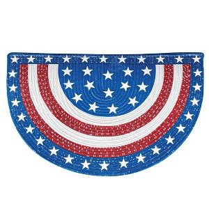 Collections Etc Colorful Americana Braided Slice Accent Rug - 1 of 2