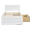 TiramisuBest Twin Size Platform Bed With Drawer And 2 Shelves - 4 of 4