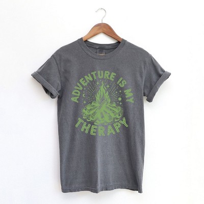 Simply Sage Market Women's Adventure Is My Therapy Short Sleeve Garment Dyed Tee