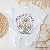 All Oopsies No Daisies T-Shirt, Funny Floral Natural and Black Tee for Quirky and Cottage Vibes| OrnamentallyYou - 3 of 4