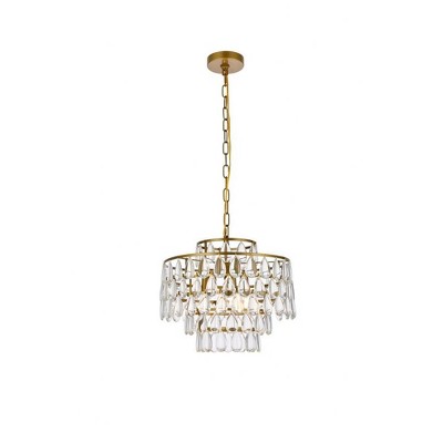 Elegant Lighting Mila 3 - Light Pendant in  Brass