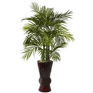 HomeStock  4 ft. Artificial Bamboo Tree in Planter for Indoor/Outdoor - 1 of 3