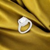 Slickblue Halo Cushion Cut Engagement Ring for Women – Rhodium-Plated Clear Cubic Zirconia, Sizes  5-10 - 2 of 4