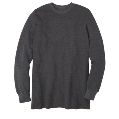 KingSize Men's Big & Tall Heavyweight Thermal Underwear Crewneck Tee - Big  - 5XL, Gray