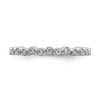Black Bow Jewelry 2.5mm 14k White Gold 1/10 Ctw Diamond Stackable Band - 3 of 4