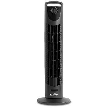 FanFair 30" Tower Fan with 110° Oscillation - Black